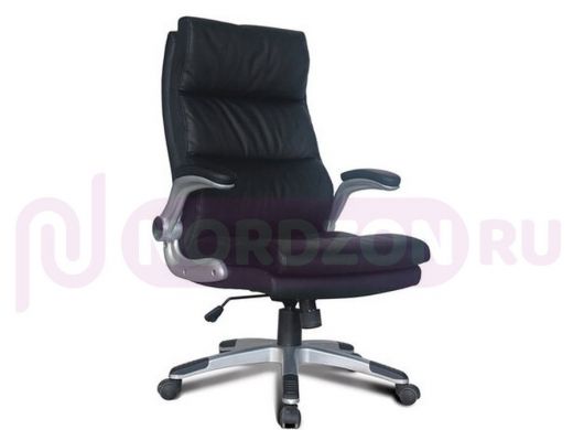 Кресло офисное BRABIX Fregat EX-510, рециклированная кожа, черное