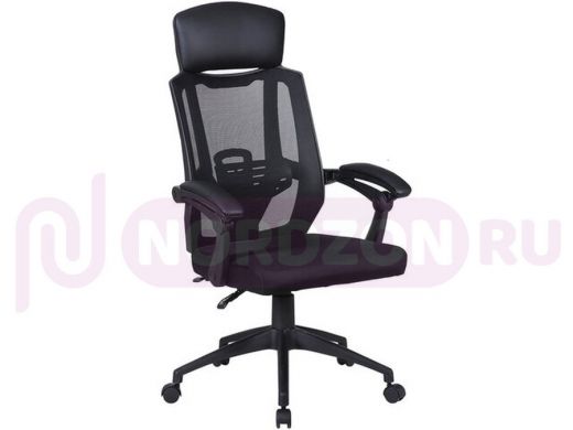 Кресло офисное BRABIX Nexus ER-401, синхромеханизм, подголовник, черное