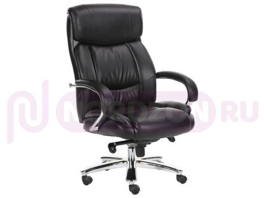 Кресло офисное BRABIX PREMIUM Direct EX-580, хром, рециклированная кожа, черное