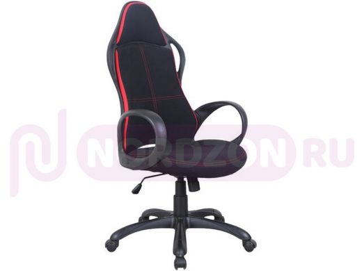 Кресло офисное BRABIX PREMIUM Force EX-516, ткань, черное/вставки красные