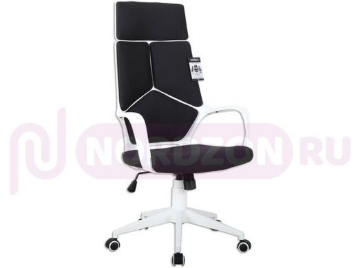 Кресло офисное BRABIX PREMIUM Prime EX-515, пластик белый, ткань, черное