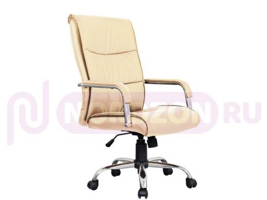 Кресло офисное BRABIX Space EX-508, экокожа, хром, бежевое
