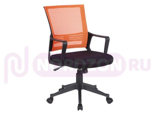 Кресло BRABIX Balance MG-320, с подлокотниками, комбинир. черное/оранжевое