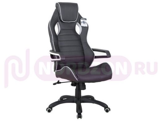 Кресло компьютерное BRABIX Techno Pro GM-003, экокожа, черное/серое, вставки серые