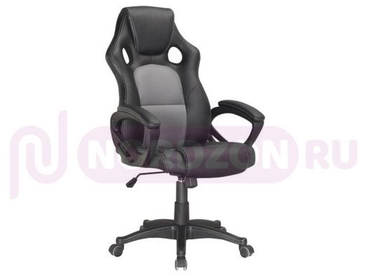 Кресло офисное BRABIX Rider Plus EX-544 КОМФОРТ, экокожа, черное/серое