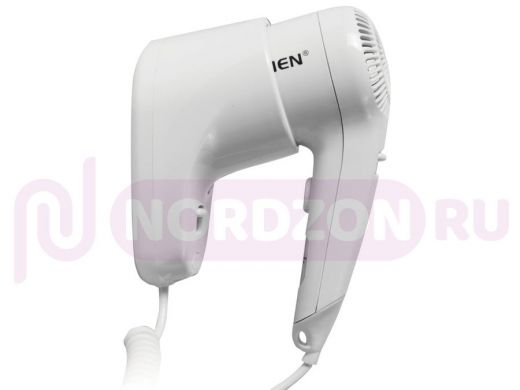 Фен для волос настенный SONNEN HD-1288, 1200 Вт, пластиковый корпус, 2 скорости, белый