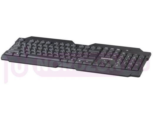 Клавиатура беспроводная  SONNEN KB-5156,USB, 104 клавиши, 2,4 Ghz, черная