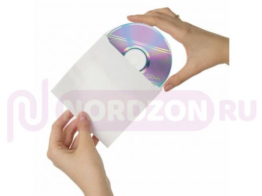 Конверты для CD/DVD с окном BRAUBERG (БРАУБЕРГ), КОМПЛЕКТ 25шт, бумажные, клей декстрин, 125х125мм