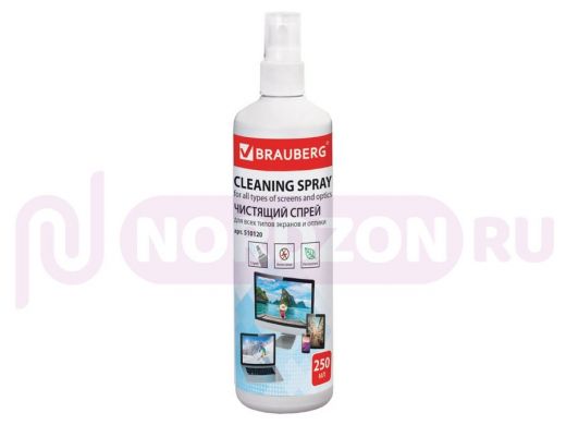 Чистящая жидкость-спрей BRAUBERG для LCD(ЖК)-мониторов, 250 мл