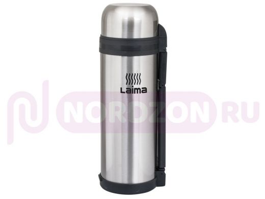 Термос ЛАЙМА классический с узким горлом, 1,8 л, нержавеющая сталь, пластиковая ручка