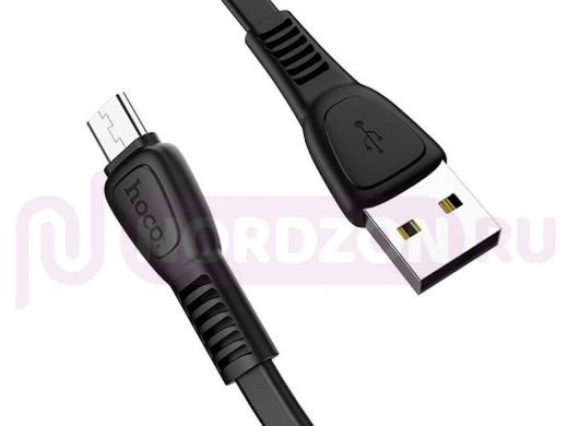 .Кабель микро USB (AM/microBM)  HOCO X40  2.4A, Noah, (100см), чёрный