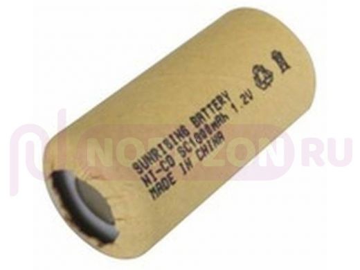 Аккумуляторы для шуруповерта SUNRISING Ni-Cd SC 1800 мАч, (10C) в картоне