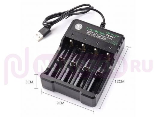 Зарядное устройство для аккумулятора BH-042100-04U, для 4-х Li-ion акк. питание - USB 5В, 2А