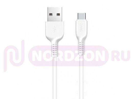 Шнур USB / Type-C HOCO X13 2.4A  Белый (TYPE C) 1м