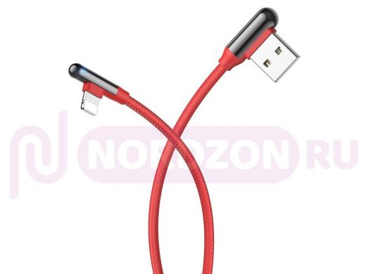 Шнур USB / Lightning (iPhone) Hoco U77 (120см), красный, USB 3A