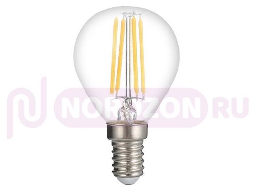 Лампа JazzWay PLED OMNI G45  8W=80W 3000K CL 760Lm E14 230/50 стекло,  нитевый излучатель, угол изл: