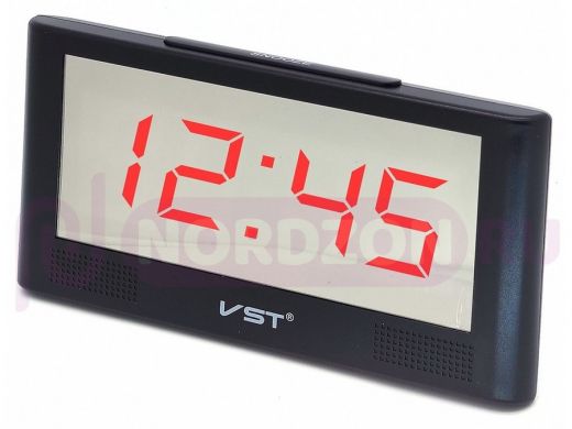Часы эл. VST732Y-1 крас.цифры (без блока)