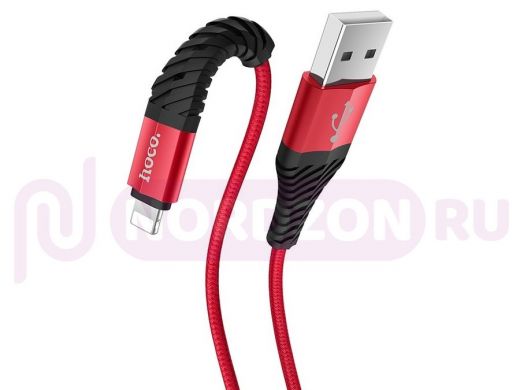 Шнур USB / Lightning (iPhone) Hoco X38 Cool, (100см), красный