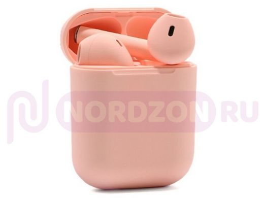 Bluetooth наушники с микрофоном (гарнитура)  inPods 12 Розовые наушники - гарнитура (bluetooth)