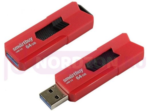 Накопитель USB 128GB  Smartbuy  Stream  красный  USB 3.0