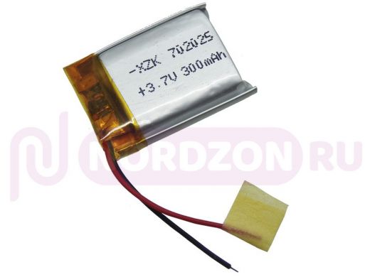 Аккумулятор Li-pol с выводами 702025 3,7 В., 300мАч