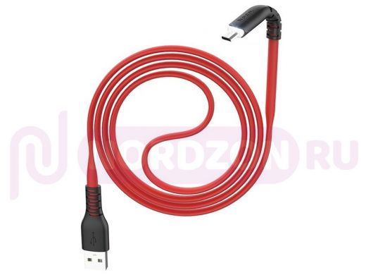 Кабель микро USB (AM/microBM)  HOCO X44 USB 2.4A  Красный (microUSB) 1м