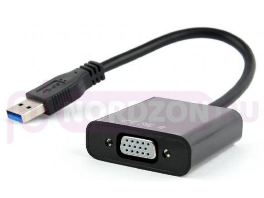 Видеоадаптер (конвертер) USB 3.0 --> VGA Cablexpert AB-U3M-VGAF-01, черный