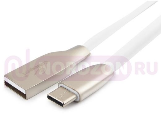 Шнур USB / Type-C Cablexpert CC-G-USBC01W-3M, AM/Type-C, серия Gold, длина 3м, белый, блистер, 2,0