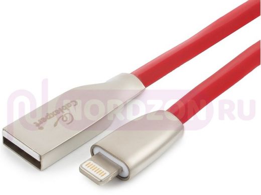 Шнур USB / Lightning (iPhone) Cablexpert  CC-G-APUSB01R-3M красный