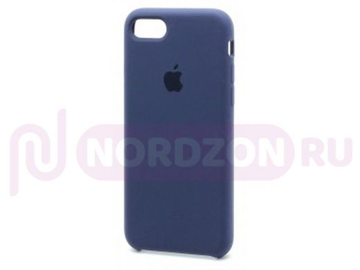Чехол iPhone 11 Pro Max, Silicone Case, покрытие Soft touch, с лого, 008, тёмно синий