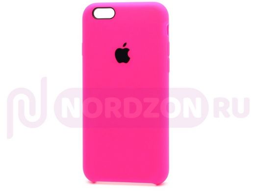 Чехол iPhone 11 Pro Max, Silicone Case, покрытие Soft touch, с лого, 040, ярко розовый
