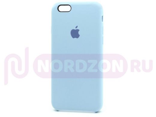 Чехол iPhone 11 Pro Max, Silicone Case, покрытие Soft touch, с лого, 048, голубой