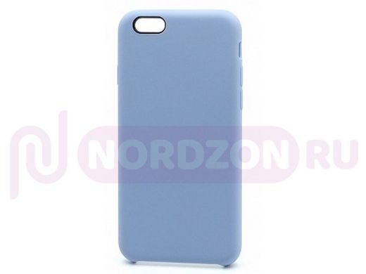 Чехол iPhone 6/6S, Silicone Case, покрытие Soft touch, без лого, 005, голубой