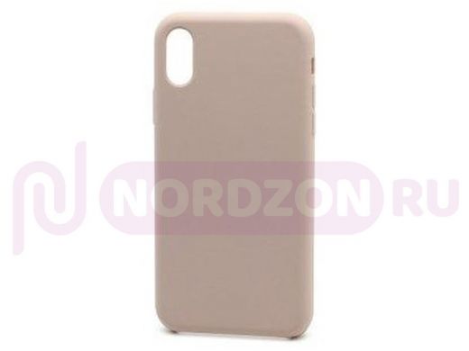 Чехол iPhone 6/6S, Silicone Case, покрытие Soft touch, без лого, 006, розовый