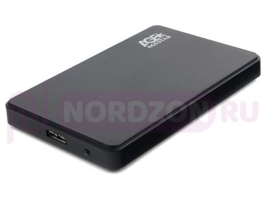 USB 3.0 Внешний корпус 2.5" SATAIII HDD/SSD AgeStar 3UB2P2 (BLACK) пластик, чёрный. UASP
