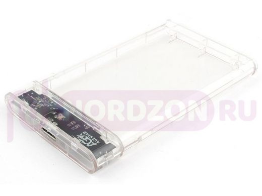 USB 3.0 Внешний корпус 2.5" SATAIII HDD/SSD AgeStar 3UB2P4 (TRANSPARENCY) пластик, прозрачный