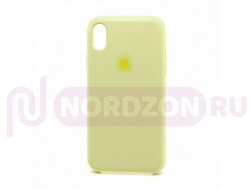 Чехол iPhone 7/8 Plus, Silicone Case, покрытие Soft touch, с лого, 051, светло жёлтый