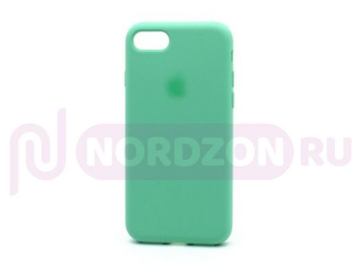 Чехол iPhone 7/8, Silicone Case, покрытие Soft touch, с лого, 050, зелёный