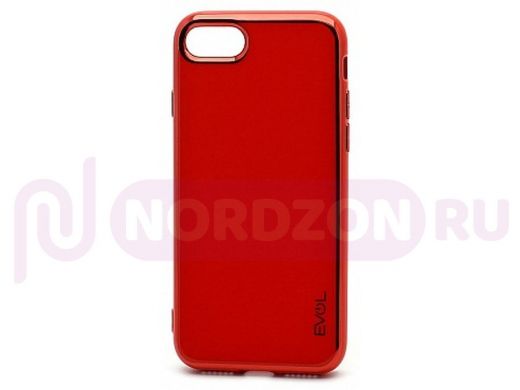 Чехол iPhone X/XS, Silicone case Onyx Clear, силикон, красный