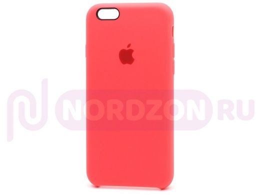 Чехол iPhone X/XS, Silicone Case, покрытие Soft touch, с лого, полная защита, 029, розовый