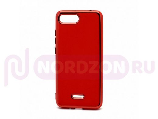 Чехол Xiaomi Mi 9SE, Silicone case Onyx Clear, силикон, красный