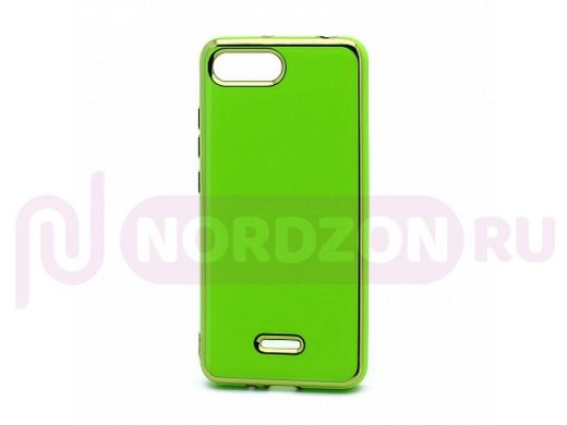 Чехол Xiaomi Redmi 6, Silicone case Onyx Clear, силикон, зеленый