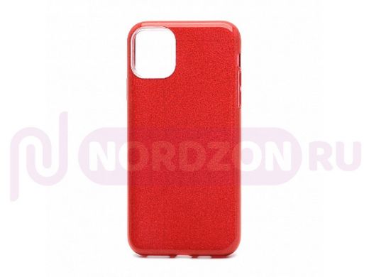 Чехол Xiaomi Redmi 7A, Fashion, силикон, пластик с блёстками, красный