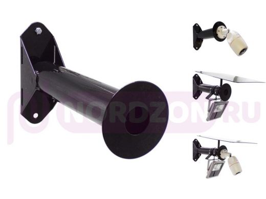 Кронштейн "HIWOLL-89570" (50B) бокс для камер и прожекторов на столбы под СИП-ленту, 0,28м, чёрный