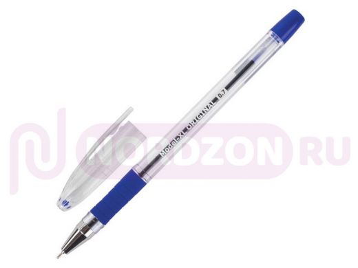 Ручка шариковая масляная с грипом BRAUBERG "Model-XL" ORIGINAL, СИНЯЯ, узел 0,7 мм, линия письма 0,3