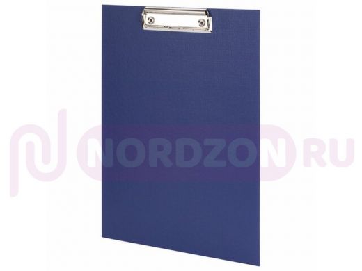 Доска-планшет STAFF с прижимом А4 (225х316 мм), картон/бумвинил РОССИЯ, синяя