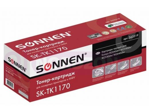 Тонер-картридж SONNEN (SK-TK1170) для KYOCERA Ecosys M2040DN/M2540DN/M2640IDW, ресурс 7200 страниц,