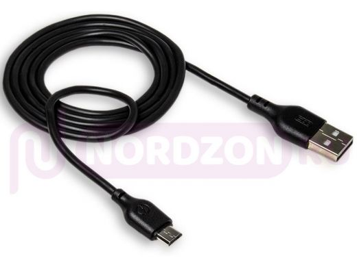 Кабель микро USB (AM/microBM)  XO, NB103, мягкая упак, 2.1А, чёрный