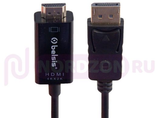 Кабель DisplayPort / HDMI  1,8м  (4K*2K), черный, версия 1.3v