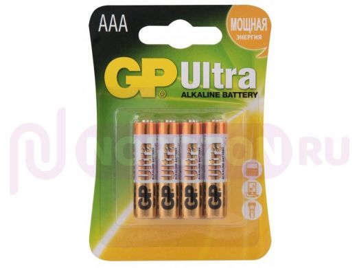Батарейка LR03  GP Ultra 24AU-2CR4 BL-4